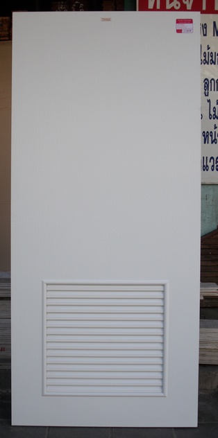 ประตู upvc บนเรียบทึบเกล็ดล่าง ขนาด80x200ซ.ม. สีขาว สินค้ารับประกัน 1ปี