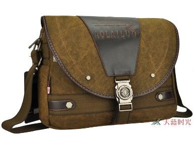 กระเป๋าสะพายข้างผ้าสนิม รูปทรงสะดุดตา รหัส M23