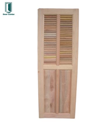 ประตูไม้ เต็งแดง D1014 ขนาด80x200ซม. ใช้ได้ทั้งเกล็ดบนและเกล็ดล่าง